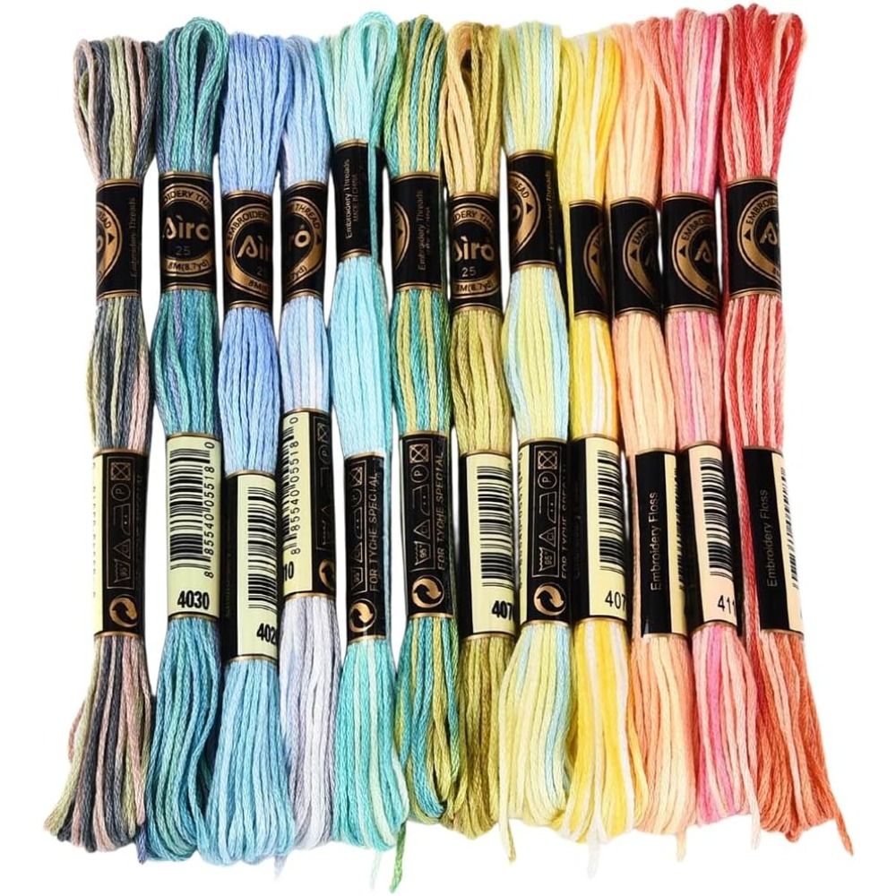 Embroidery Floss - 12 Skeins 105 Yards 6 Ply