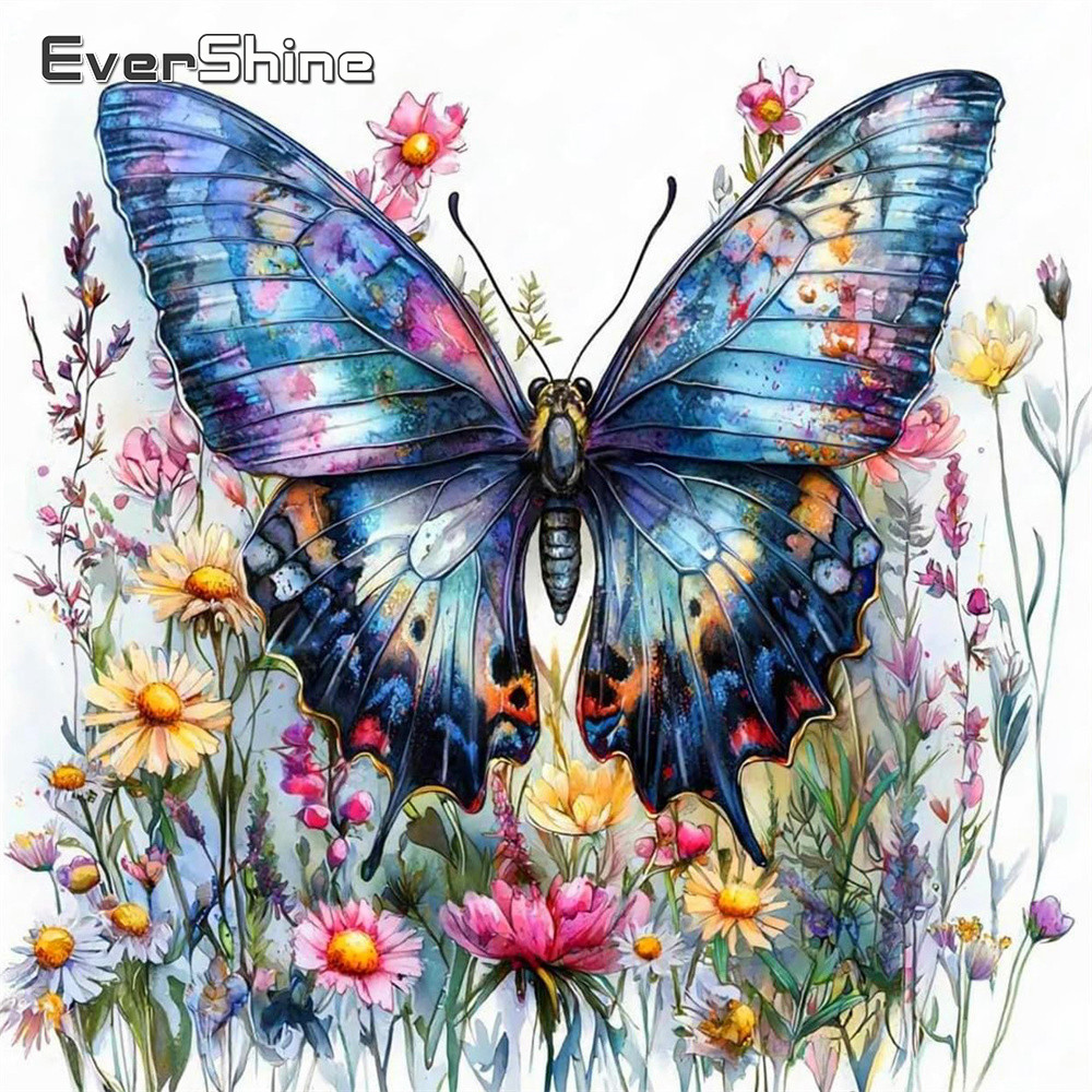 Embroidery Design Patterns Flowers - Evershine Embroidery Supplies Butterfly Animal Needlework