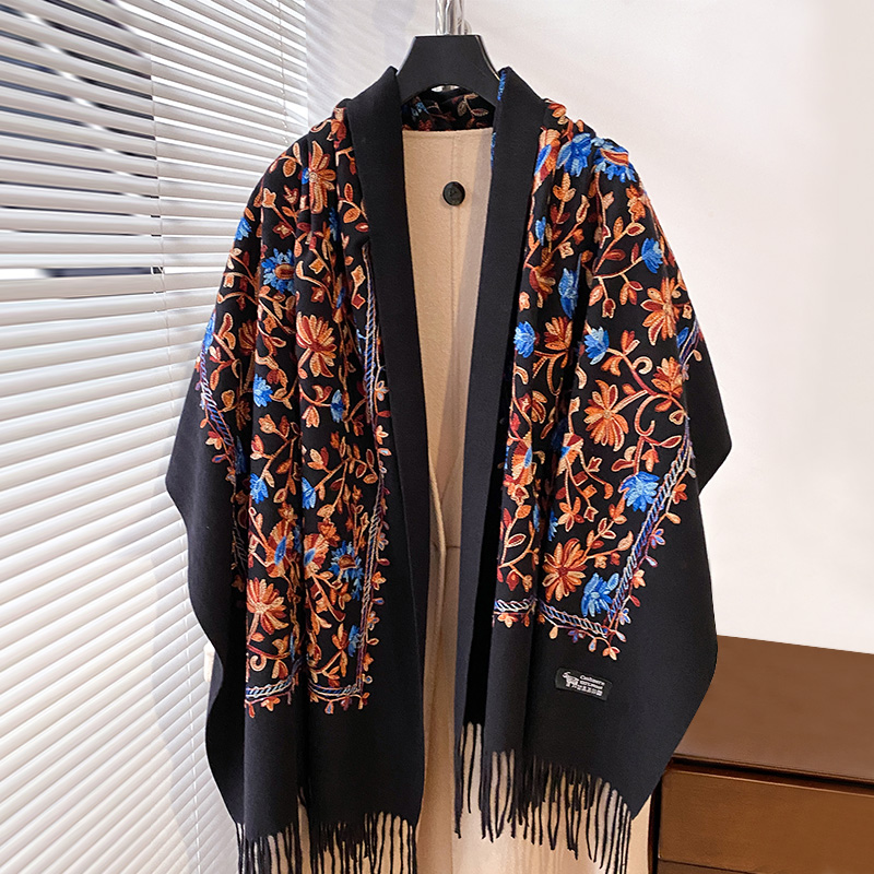 Embroidery Pashmina - New Luxury Design Winter Embroidery Cashmere