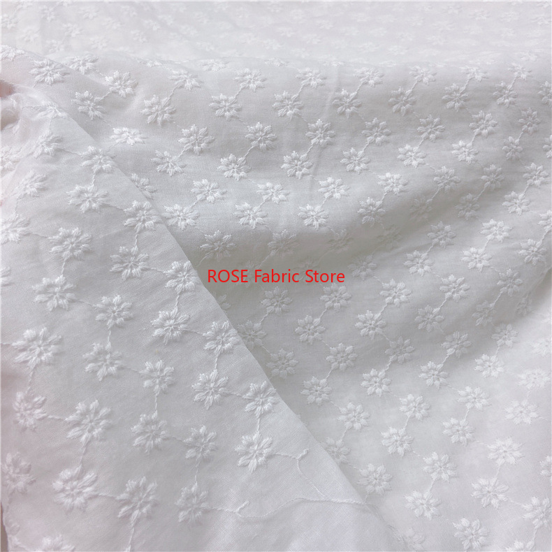 Embroidery Eyelet - Cotton Embroidery Eyelet Fabric Sof Comfortable