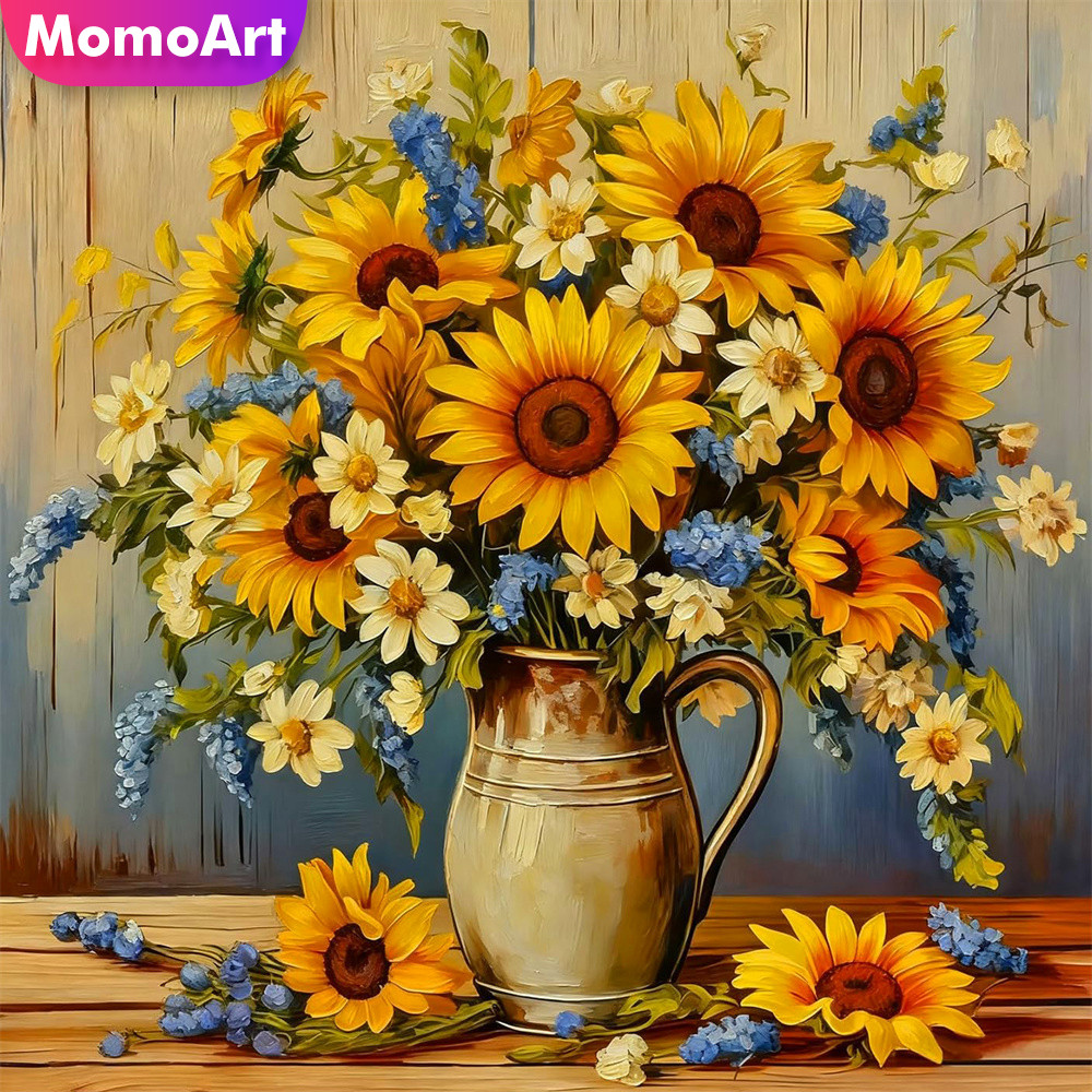 Embroidery Design Patterns Flowers - Momoart Counted Cross Stitch Sunflower Design