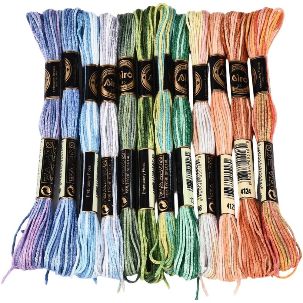 Embroidery Floss - 12 Skeins 105 Yards Cross Stitch