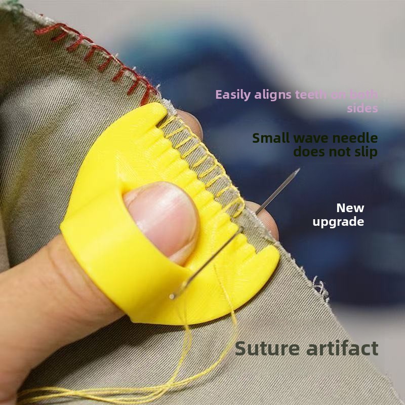 Embroidery Ring - Anti-slip Silicone Sewing Thimble Ring, Needle