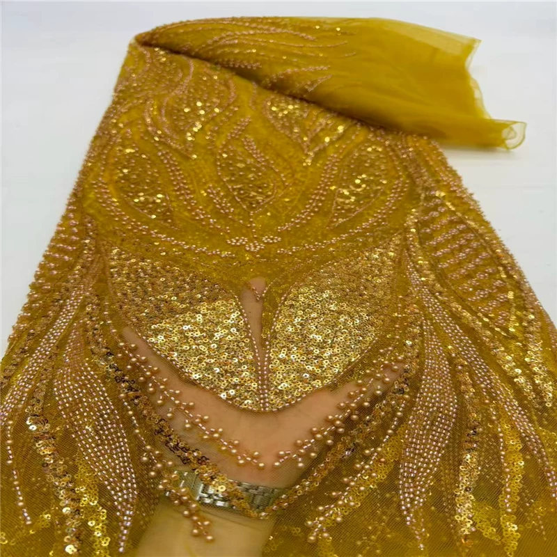 Embroidery Youtube - 5yard Pearl tube sequin embroidery fabric