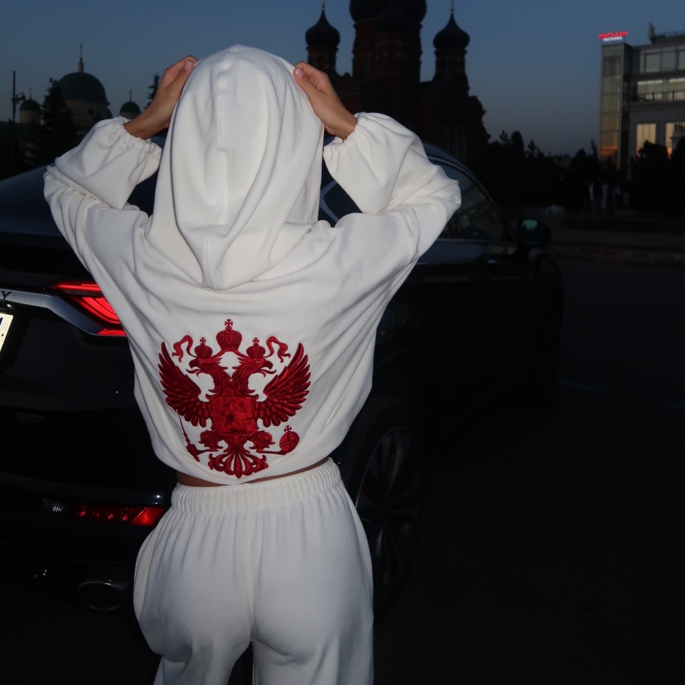 Embroidery Origin - Street Trend Back Embroidered Hoodie Pants