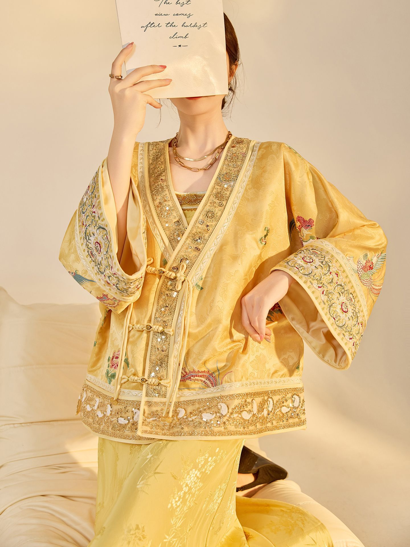 Embroidery Origin - Autumn New Fashion V-neck High-end Jacket