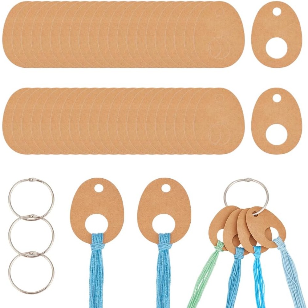 Embroidery Floss - 100Pcs Teardrop Floss Thread Drops Burlywood