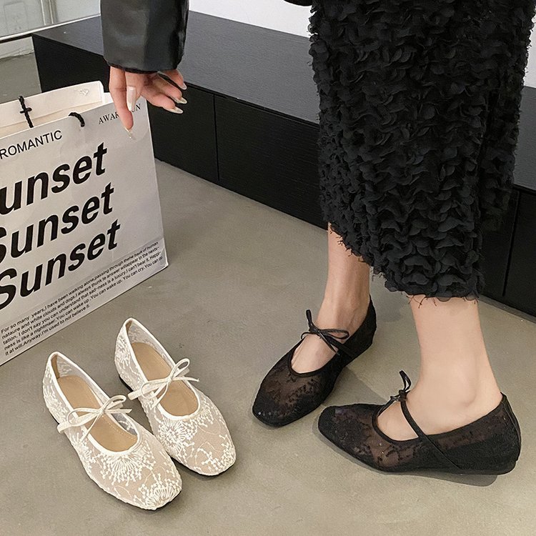 Women's Gentle Ballet Flat Sho - Embroidery Flat Shoes ulasan dan harga