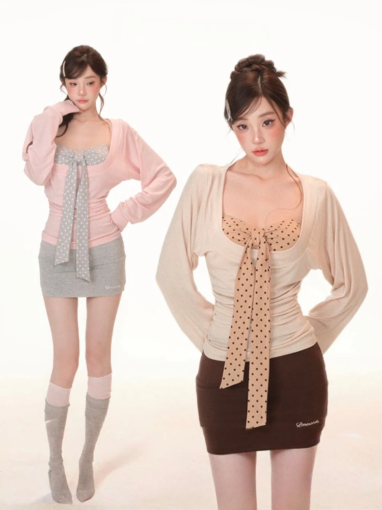 Y2K Two Piece Set: Sexy Pleate - Embroidery Origin ulasan dan harga