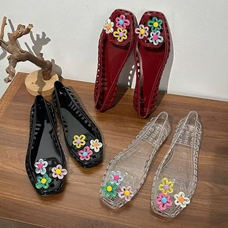 Hollowed kawaii dopamine Shoe  - Embroidery Flat Shoes ulasan dan harga