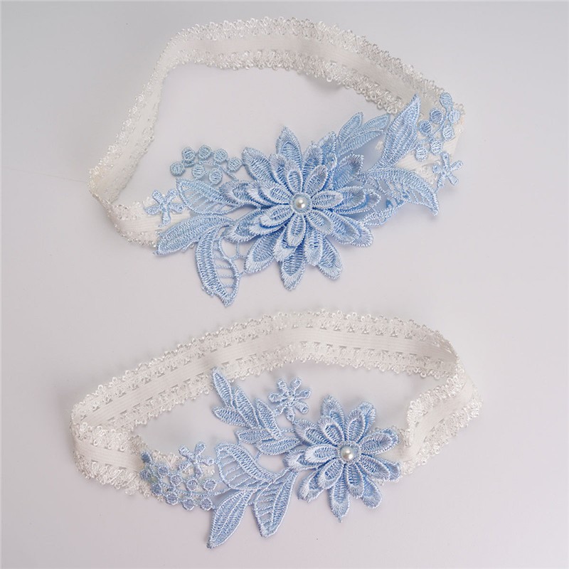 2pcs Bridal Wedding Garter Nav - Embroidery Ring ulasan dan harga