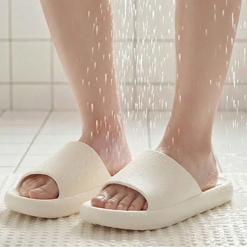 Hollow Out EVA Bathroom Shower - Embroidery Flat Shoes ulasan dan harga