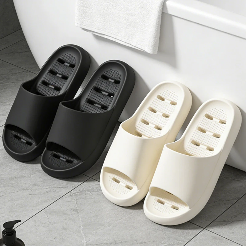 Hollow Out EVA Bathroom Shower - Embroidery Flat Shoes ulasan dan harga