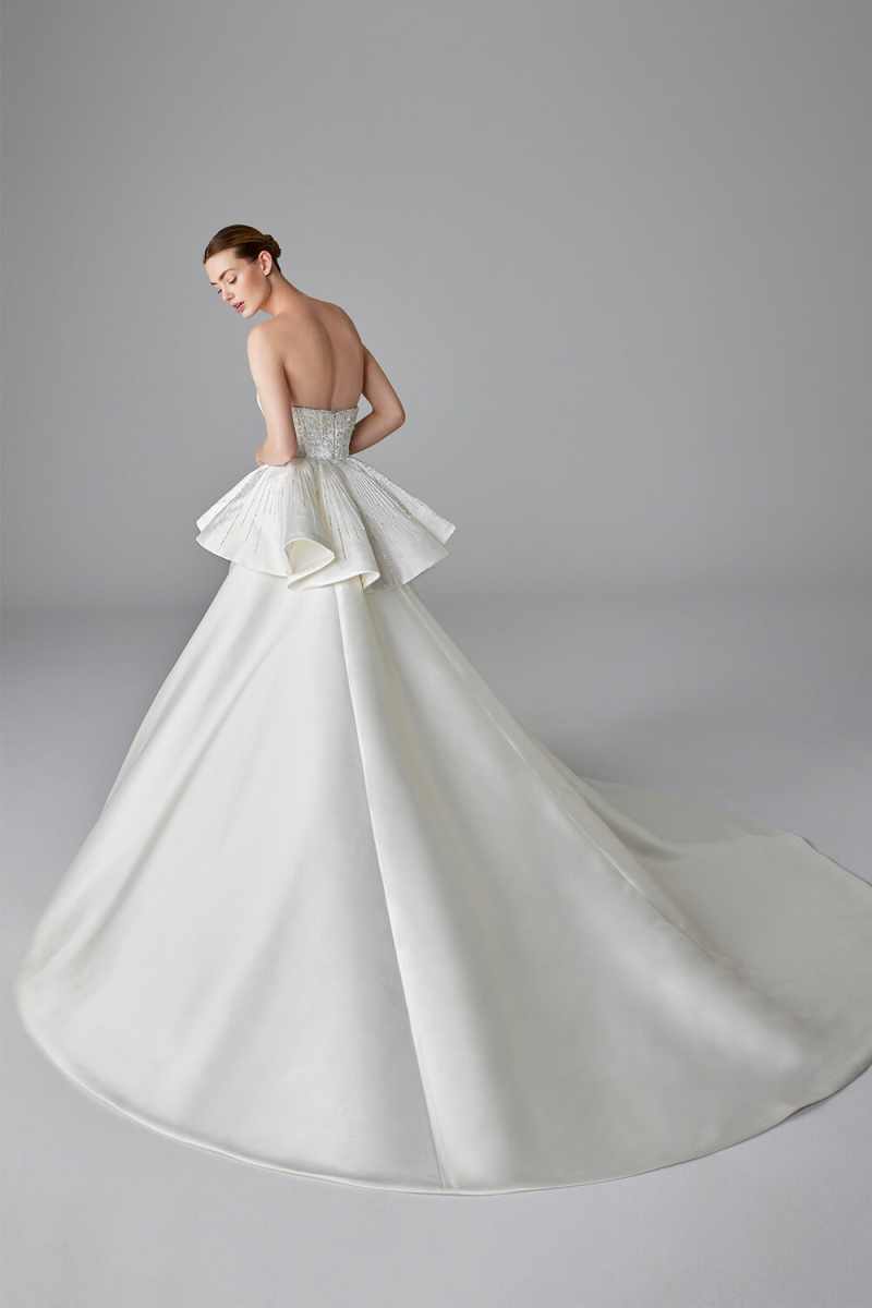 Elegant Wedding Dress A-Line S - Embroidery Online Design ulasan dan harga