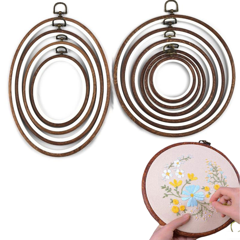 10PCS Sewing Tool Round Oval I - Embroidery Ring ulasan dan harga