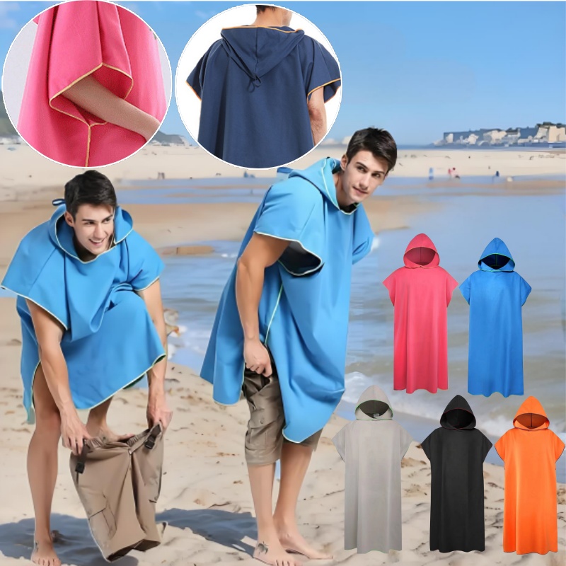Microfiber Hooded Towel Men Wo - Embroidery Towel ulasan dan harga