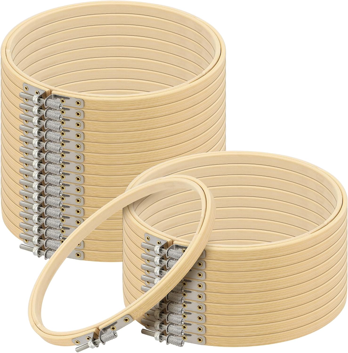 25 Pieces 6 Inch Bamboo Embroi - Embroidery Ring ulasan dan harga