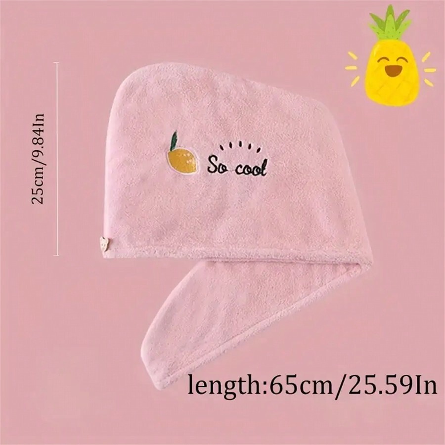 Quick-Dry Coral Fleece Hair To - Embroidery Towel ulasan dan harga
