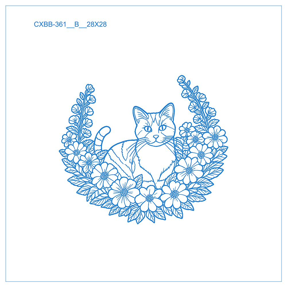 Evershine DIY Cat Animal Patte - Embroidery Design Patterns Flowers ulasan dan harga