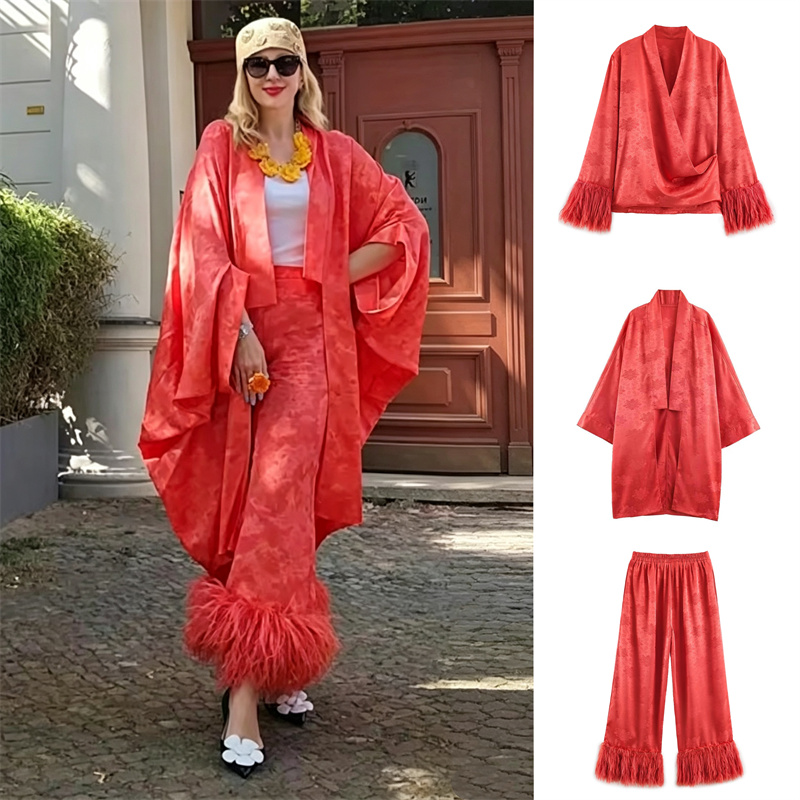 2026 Spring Women's Red Floral - Embroidery Origin ulasan dan harga