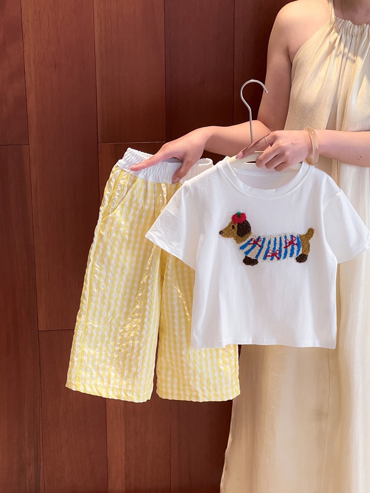 Girls Boys Summer Outfit 2026  - Embroidery Towel ulasan dan harga