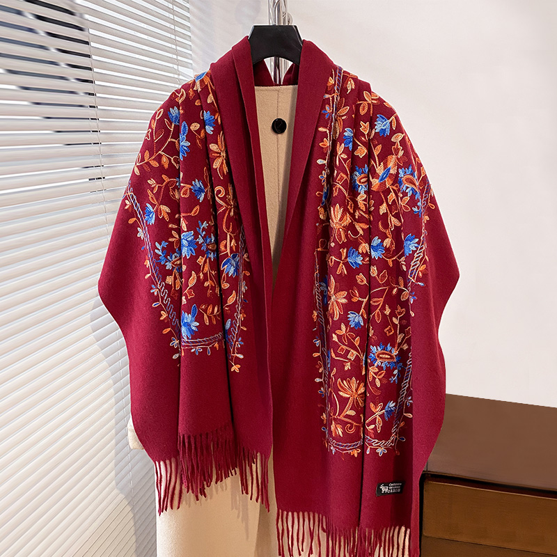 New Luxury Design Winter Embro - Embroidery Pashmina ulasan dan harga