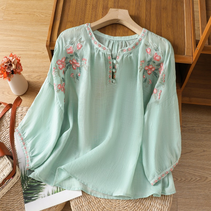Chinese Style Women's Clothing - Embroidery Blouse ulasan dan harga