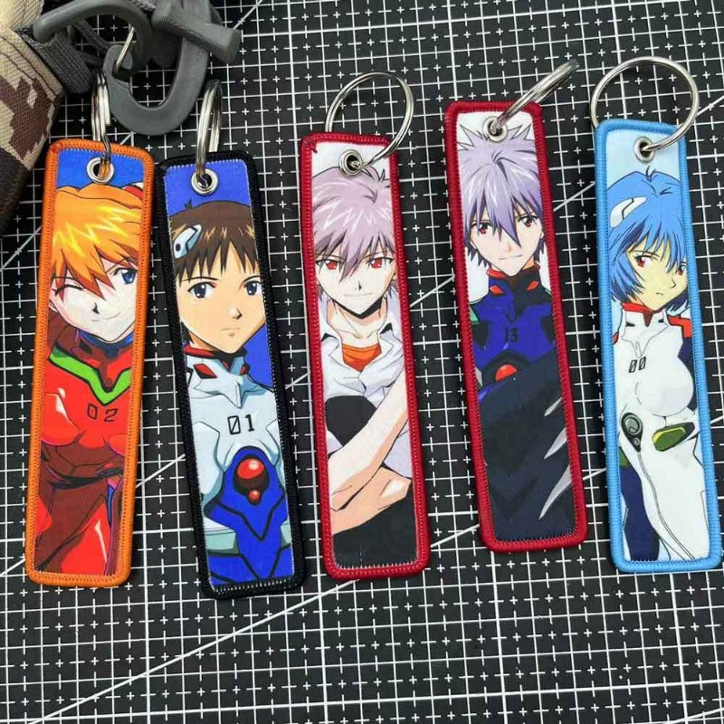 Evangelion Keychain Anime Embr - Embroidery Ring ulasan dan harga