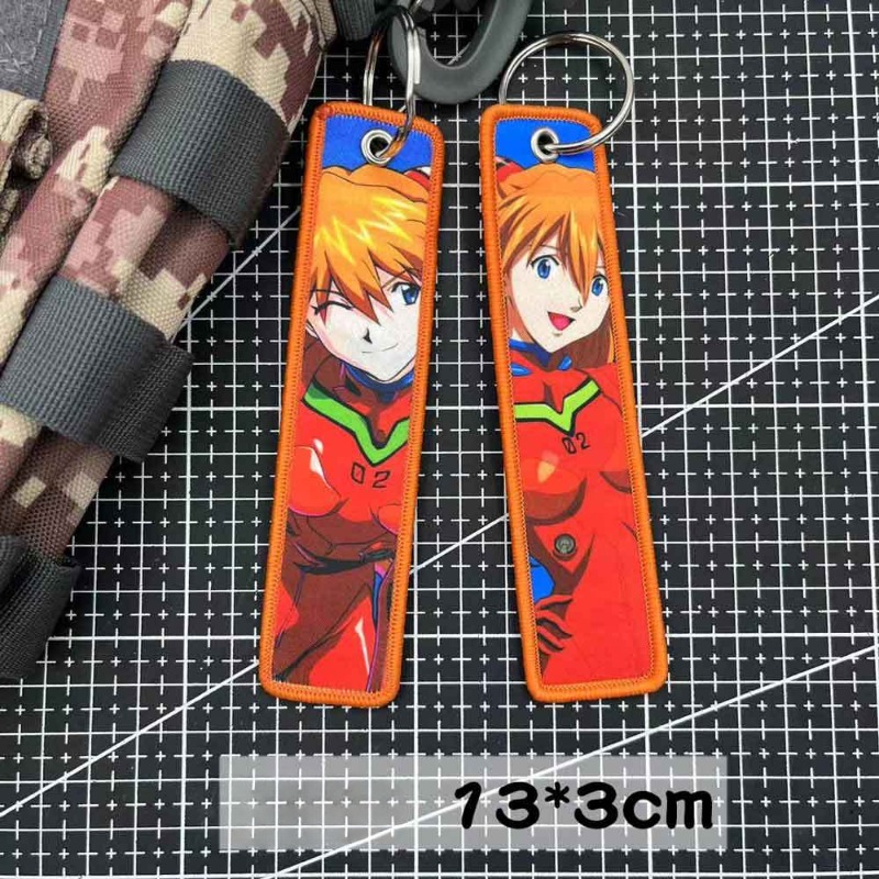 Evangelion Keychain Anime Embr - Embroidery Ring ulasan dan harga
