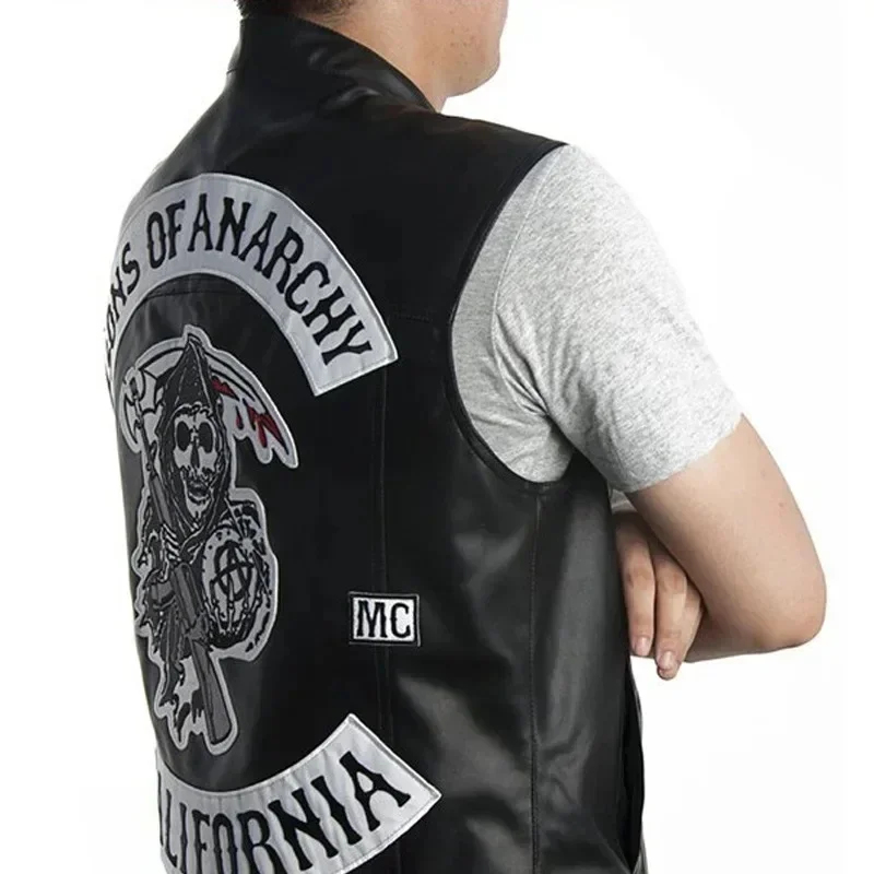 ABC123Leather Men Motorcycle C - Embroidery Youtube ulasan dan harga