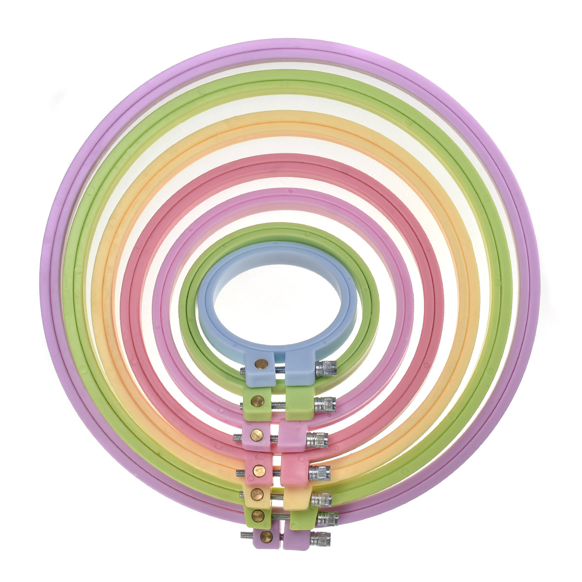 1/7pcs 7-25cm Plastic Embroide - Embroidery Ring ulasan dan harga
