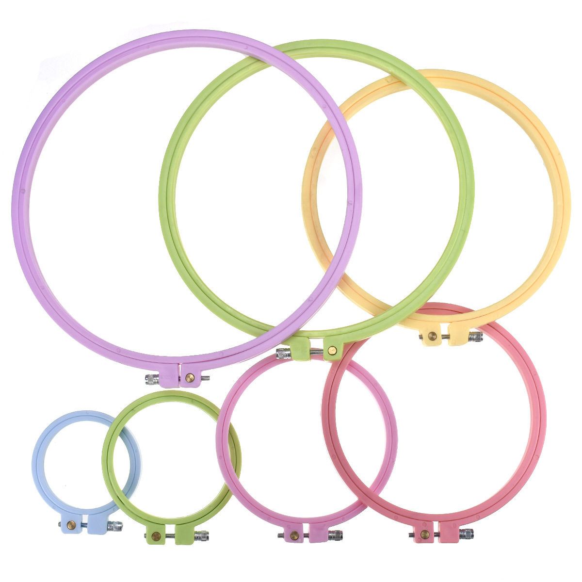 1/7pcs 7-25cm Plastic Embroide - Embroidery Ring ulasan dan harga