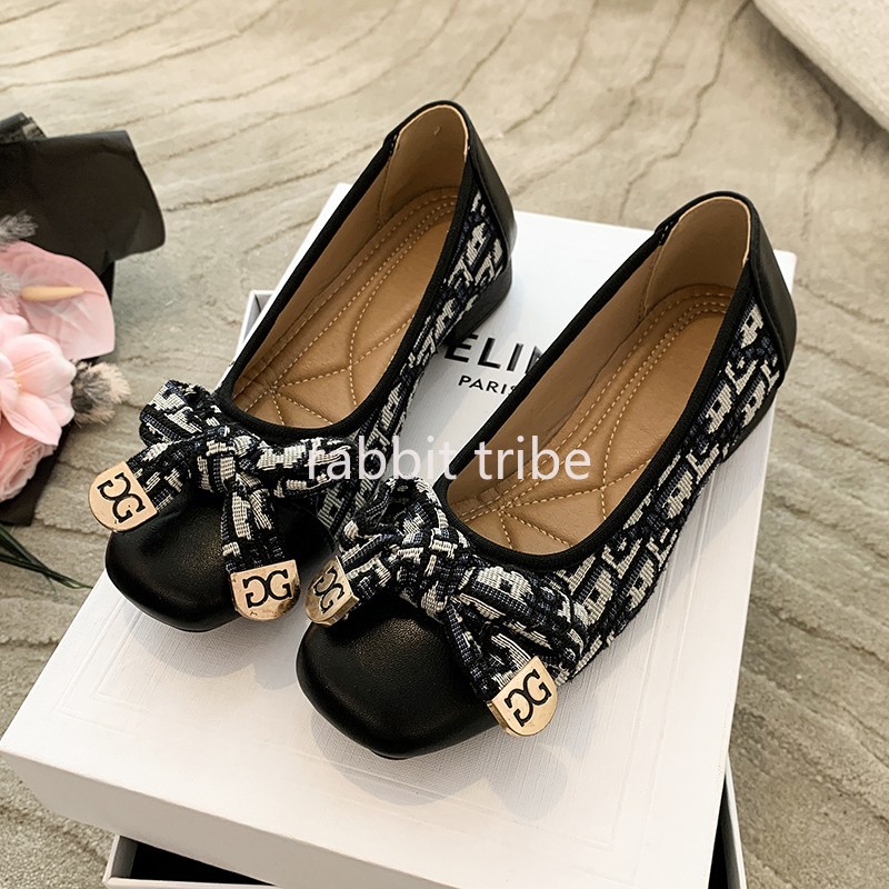 Comfortable French Womens Sing - Embroidery Flat Shoes ulasan dan harga