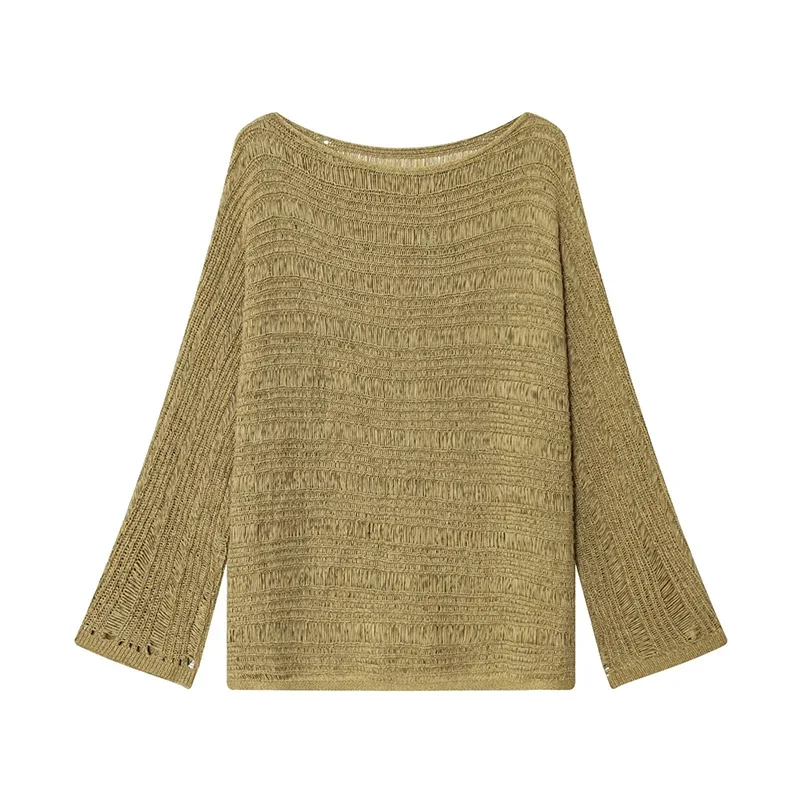Vintage Boat Neck Knit Sweater - Embroidery Origin ulasan dan harga
