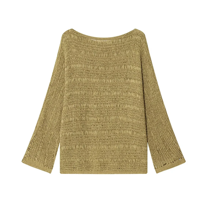 Vintage Boat Neck Knit Sweater - Embroidery Origin ulasan dan harga