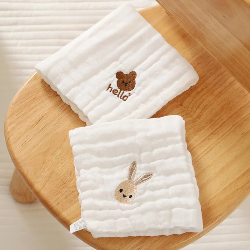 Baby Saliva Towels 6 Layer Cot - Embroidery Towel ulasan dan harga