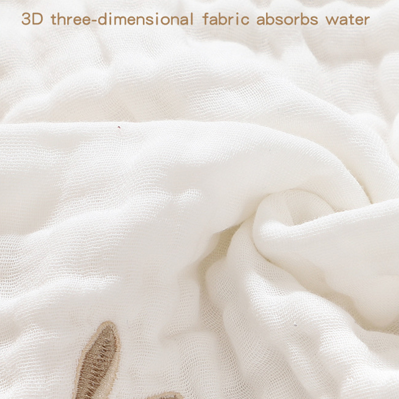 Baby Saliva Towels 6 Layer Cot - Embroidery Towel ulasan dan harga