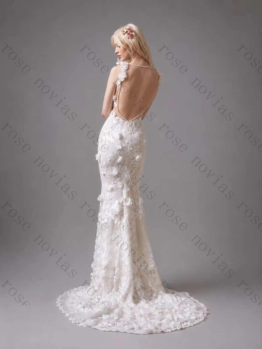 Customized 3D Flower Lace Back - Embroidery Online Design ulasan dan harga