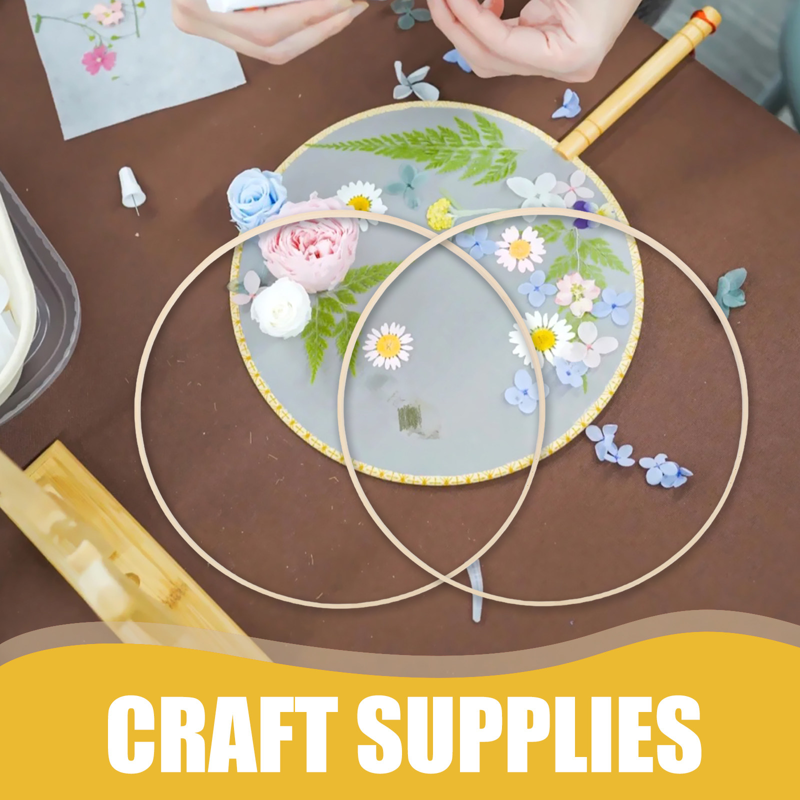 10 Pcs Craft Supplies for Wrea - Embroidery Ring ulasan dan harga
