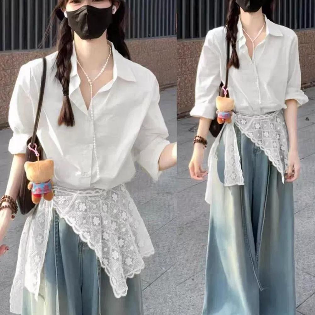 French Lace Shawl Scarf for Wo - Embroidery Blouse ulasan dan harga