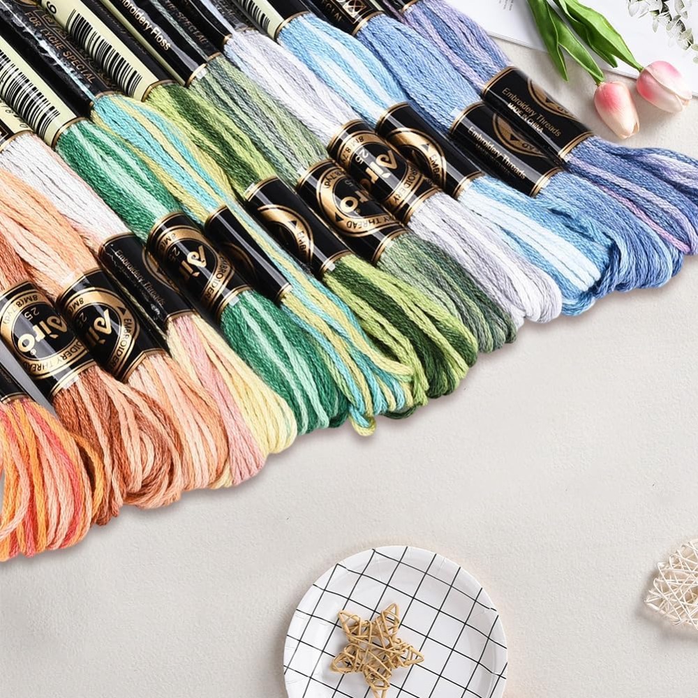 12 Skeins 105 Yards Cross Stit - Embroidery Floss ulasan dan harga