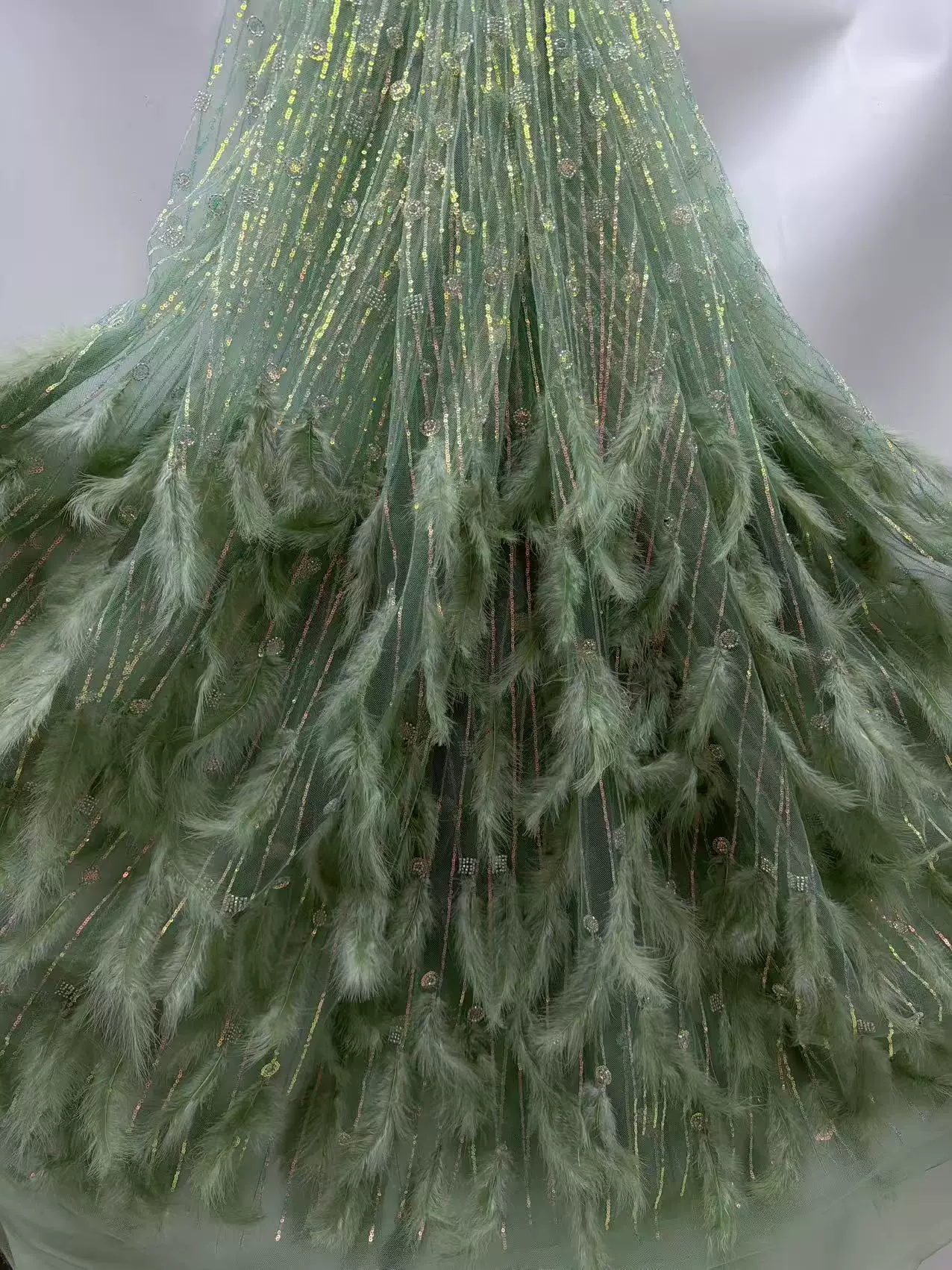 5yard Feather bead tube sequin - Embroidery Youtube ulasan dan harga
