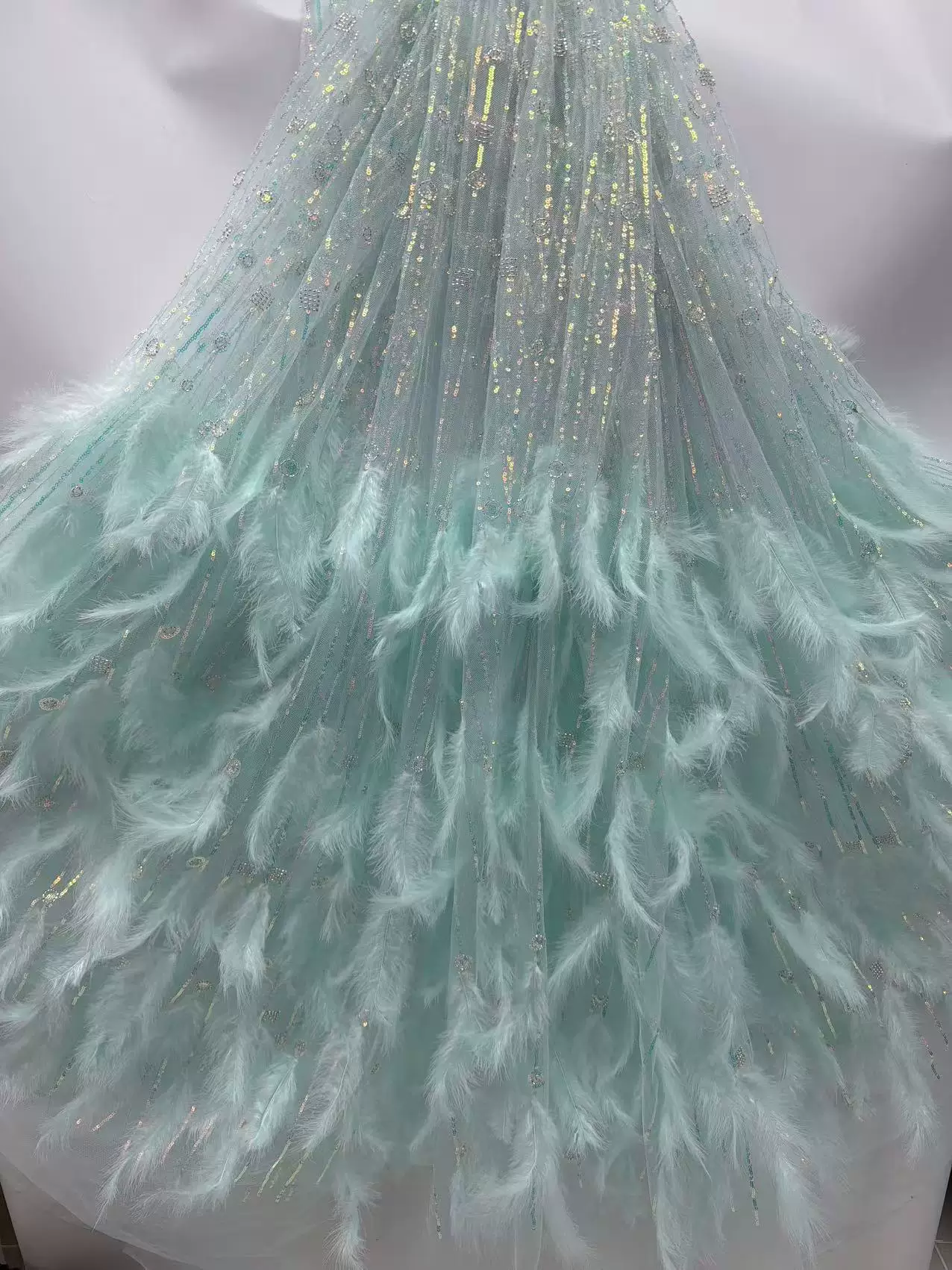 5yard Feather bead tube sequin - Embroidery Youtube ulasan dan harga