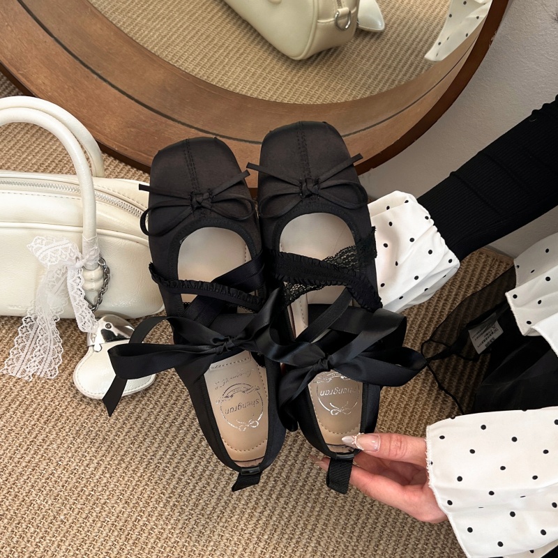 New Spring Comfortable Lace-up - Embroidery Flat Shoes ulasan dan harga