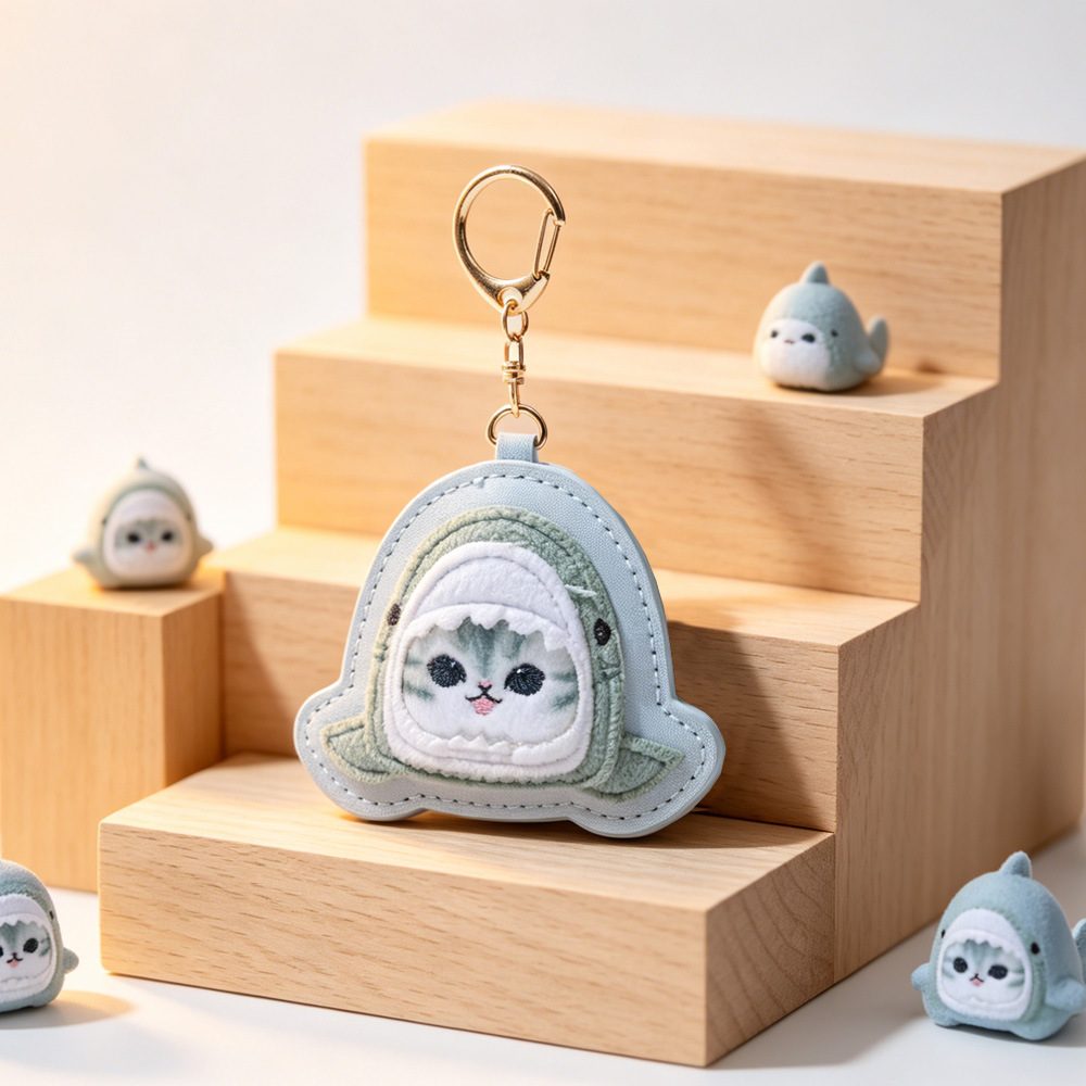 Cartoon Mofusand Shark Cat Lea - Embroidery Towel ulasan dan harga