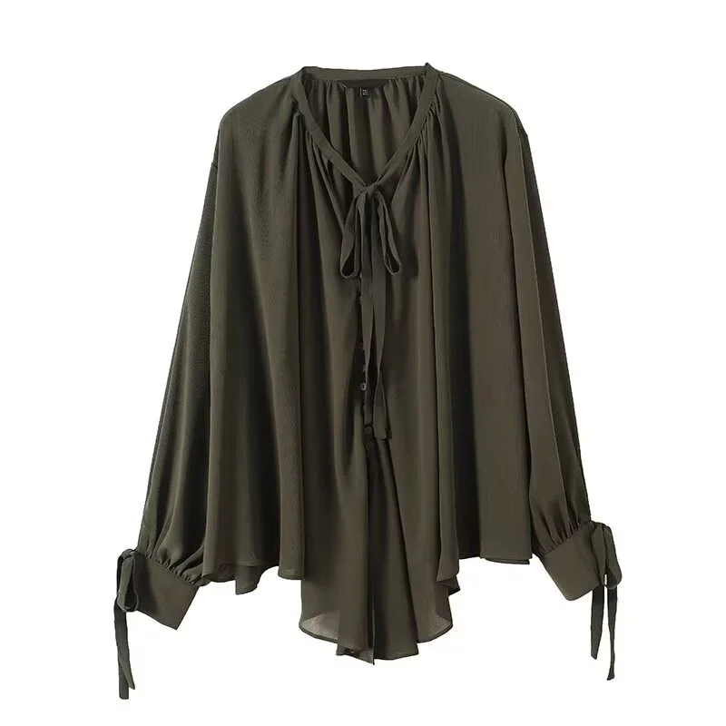 2025 French Style Women's Shir - Embroidery Origin ulasan dan harga