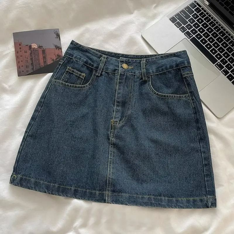Y2K Denim Skirt Set: Vintage J - Embroidery Origin ulasan dan harga