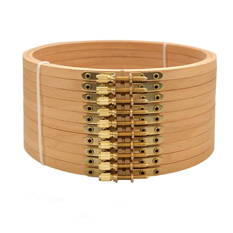 1pcs High Quality Beech Wood E - Embroidery Ring ulasan dan harga