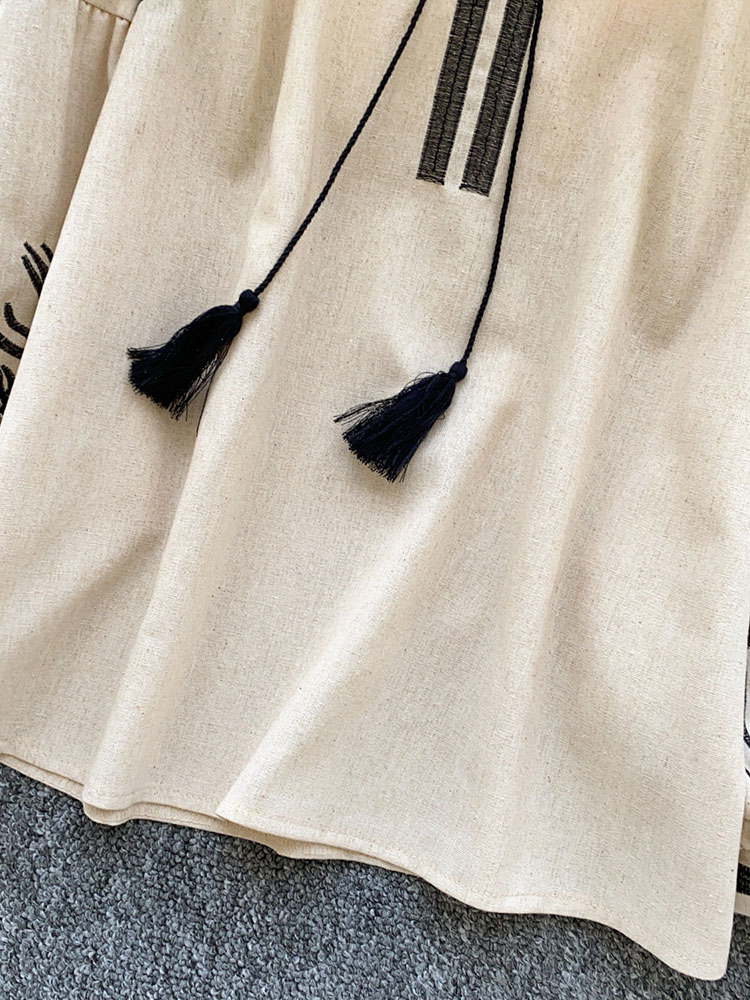 Women Bohemian-style Blouse Em - Embroidery Blouse ulasan dan harga