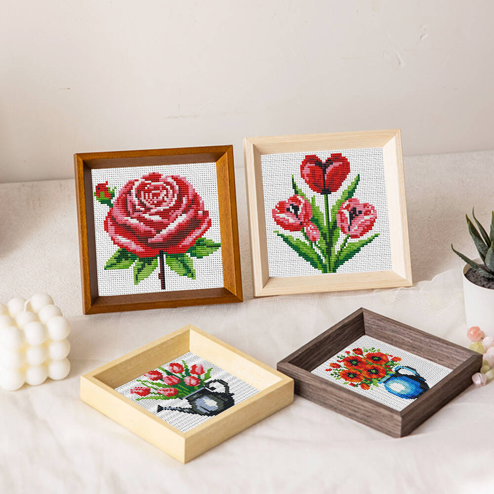 Evershine 8pcs Mini Flower Cro - Embroidery Design Patterns Flowers ulasan dan harga